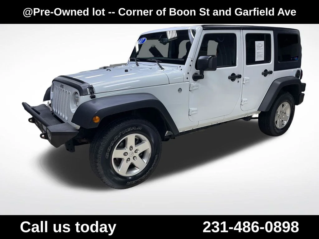 Used 2017 White Jeep Unlimited Sport image 1