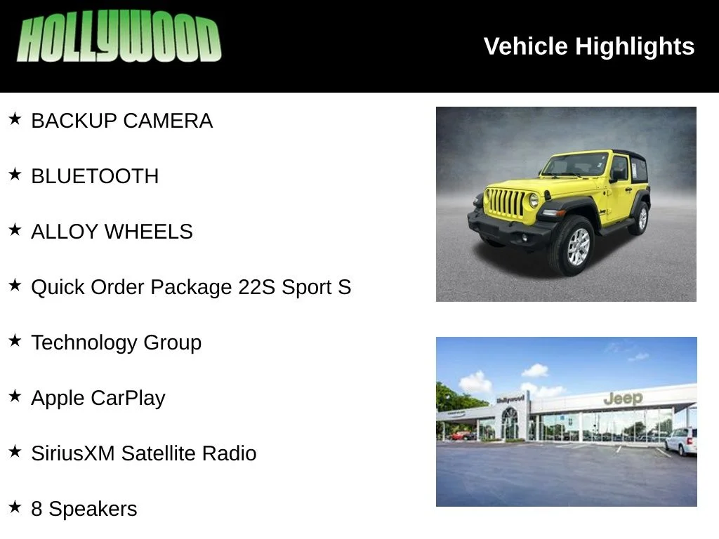 Used 2023 Yellow Jeep Sport S image 3