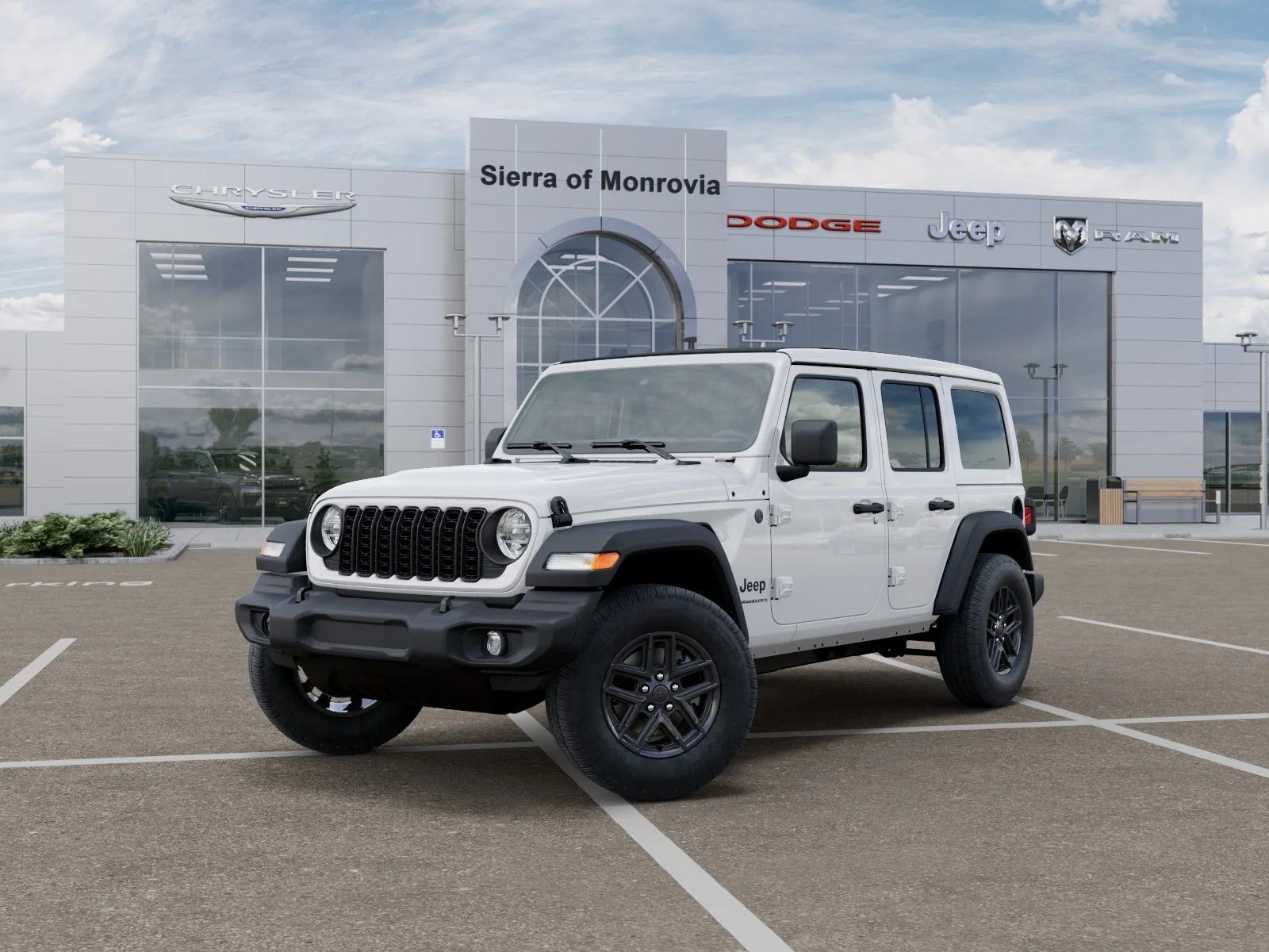 New 2026 Bright White Clear-Coat Exterior Paint Jeep Sport S image 27