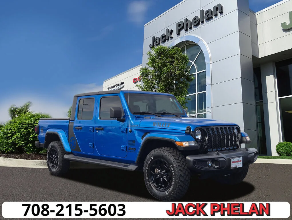 Certified Used 2021 Blue Jeep Willys image 1
