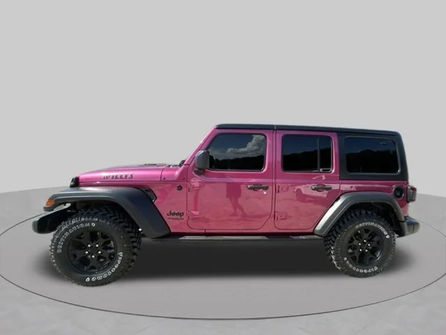 Used 2021 Red Jeep Unlimited Willys image 7