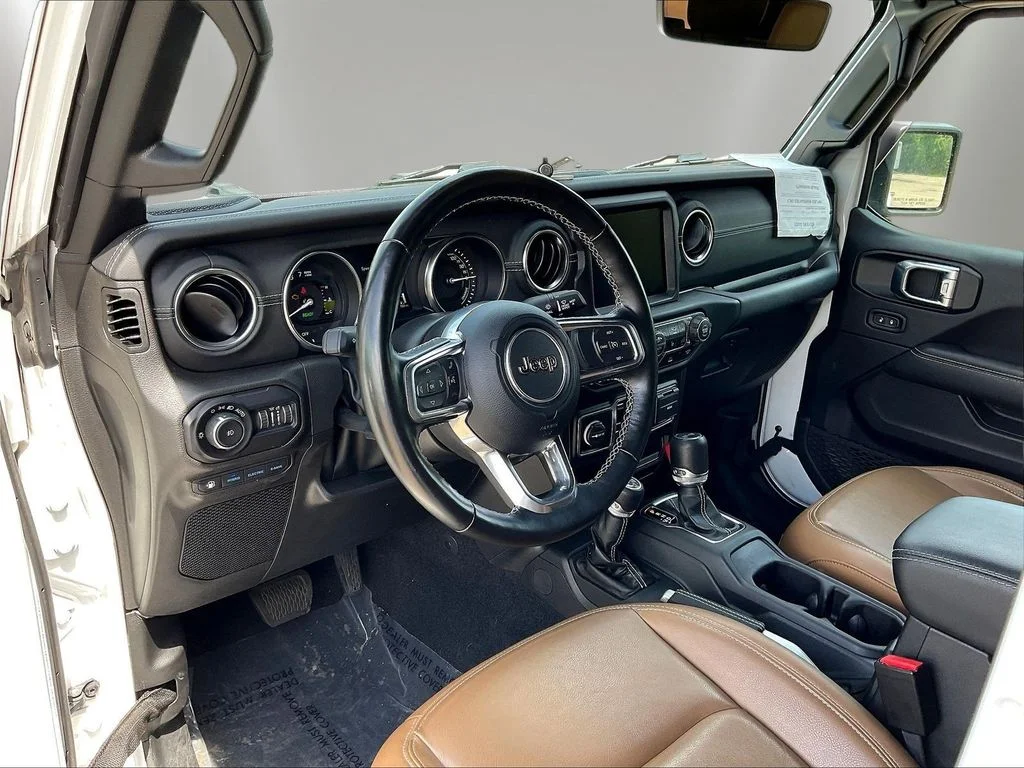 Used 2022 Bright White Clearcoat Jeep Unlimited Sahara 4xe image 16
