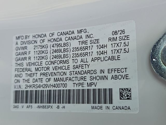 New 2027 Platinum White Pearl Honda LX AWD image 19