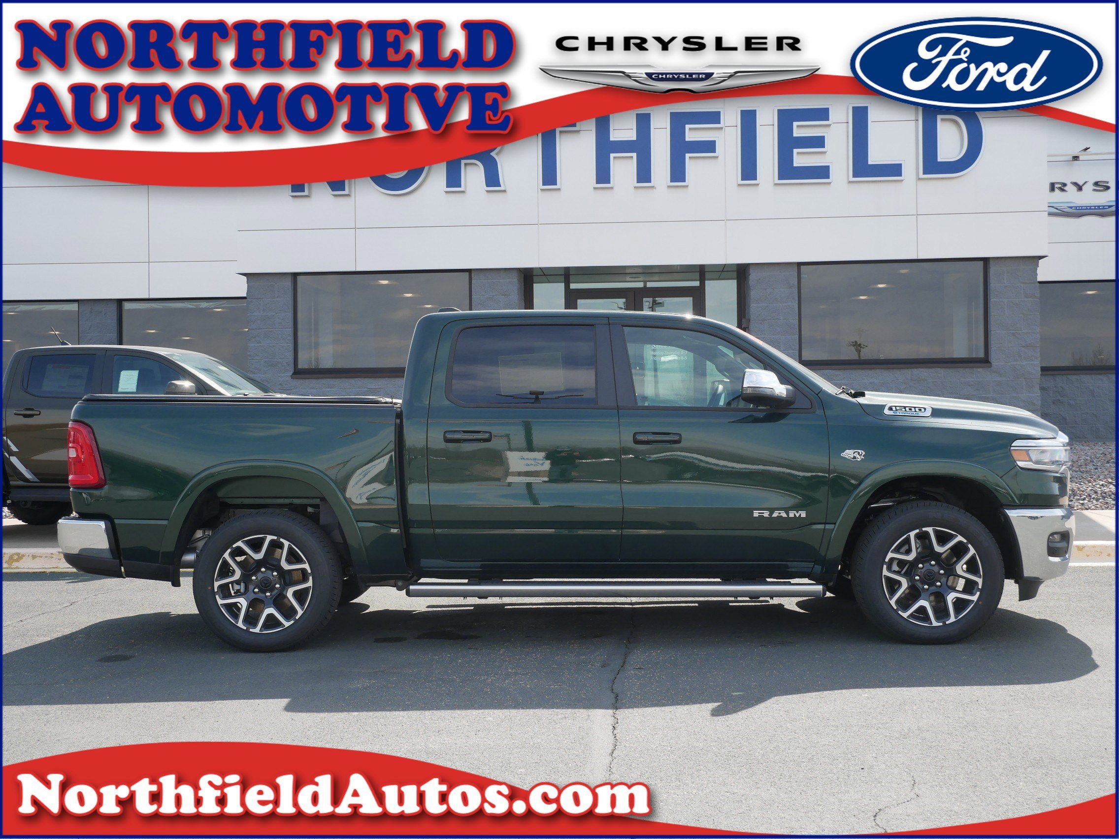 New 2026 Serrano-Green Metallic Exterior Paint RAM Laramie image 1