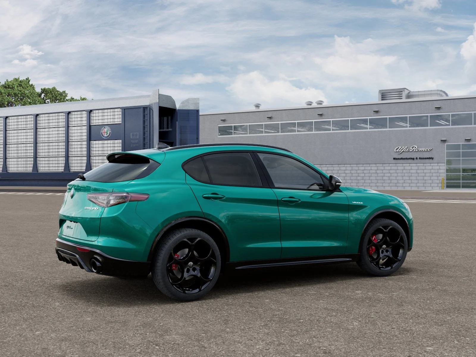 New 2026 Verde (Green) Fangio Metallic Exterior Paint Alfa Romeo Base image 2