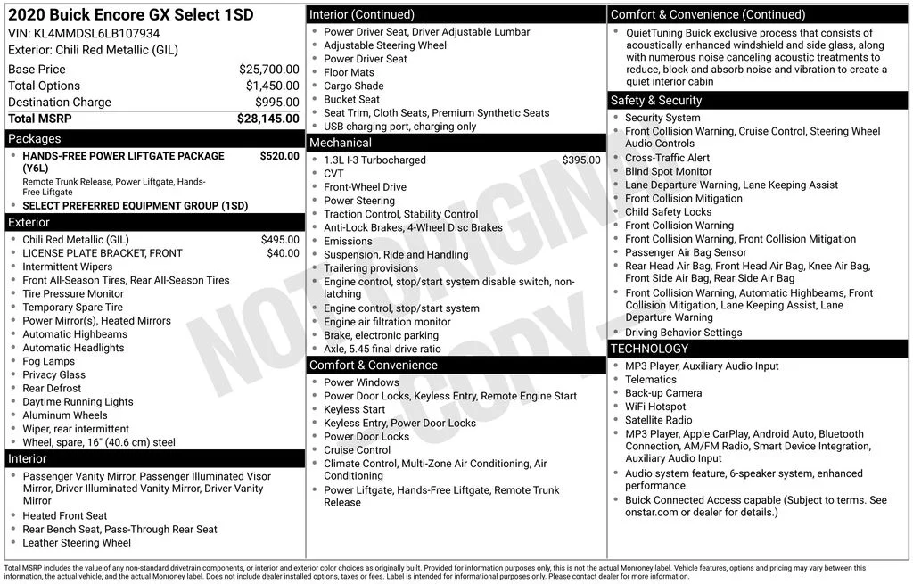 Used 2020 Red Buick Select image 12