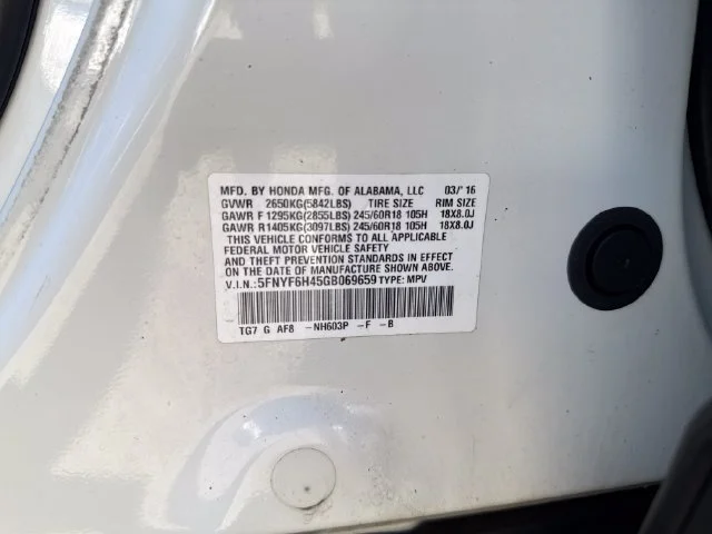 Used 2016 White Diamond Pearl Honda EX image 17