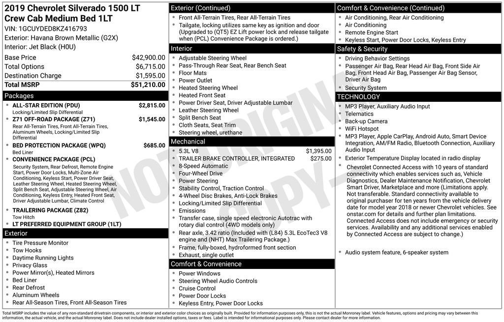 Used 2019 Havana Brown Metallic Chevrolet LT image 3