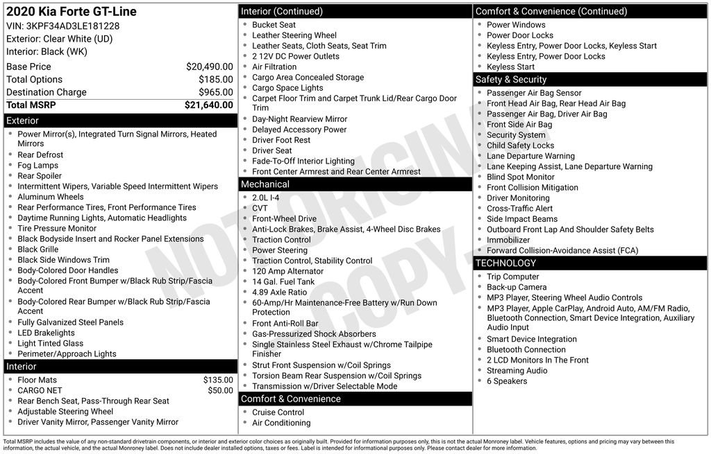 Used 2020 White Kia GT-Line image 2