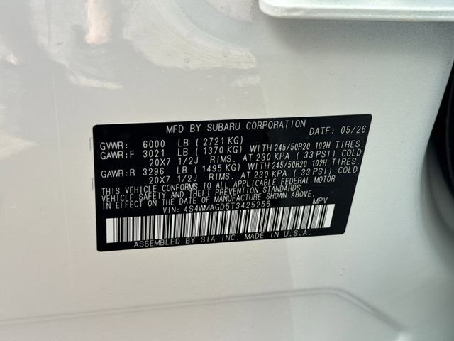 New 2026 CRYSTAL WHITE PEARL Subaru Limited 7-Passenger image 40