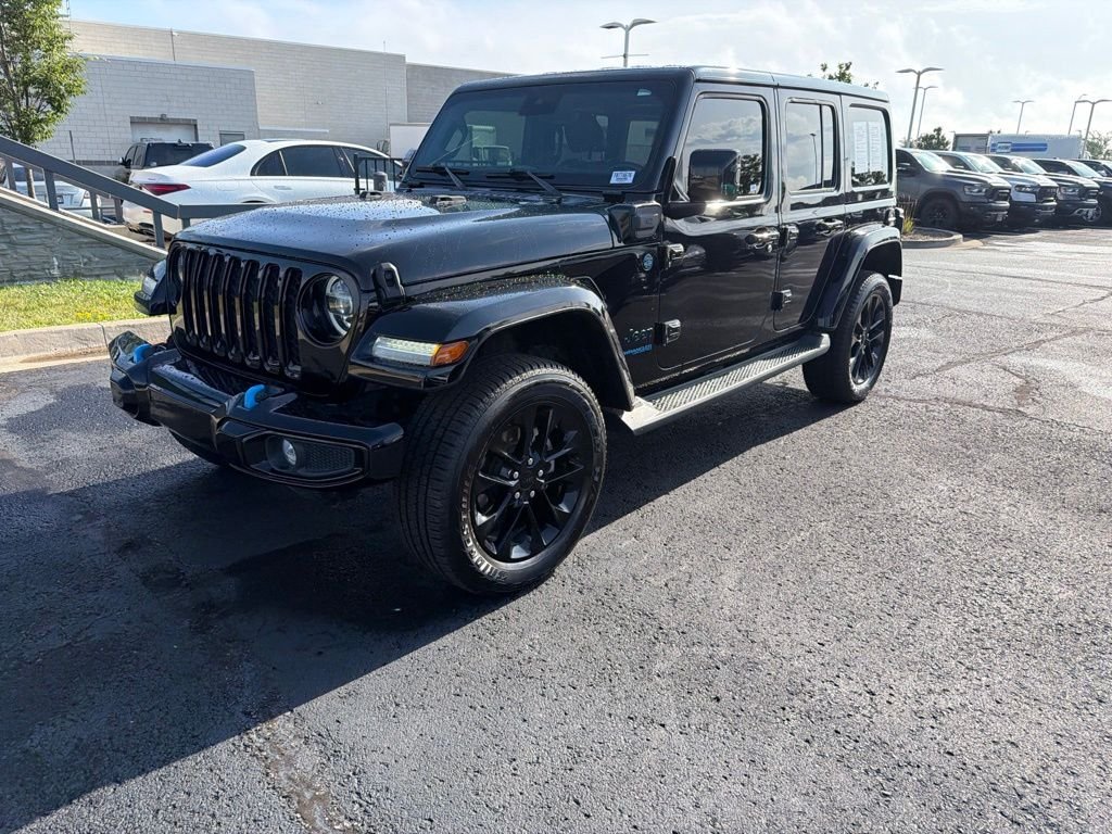 Used 2021 Black Jeep Unlimited Sahara 4xe image 3