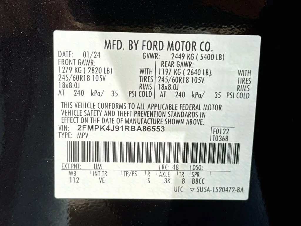 Certified Used 2024 Agate Black Metallic Ford SEL image 23