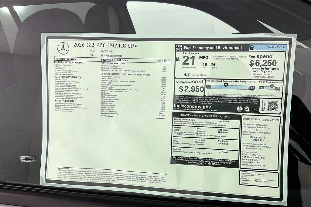New 2026 Selenite Grey Metallic Mercedes-Benz GLS 450 image 14