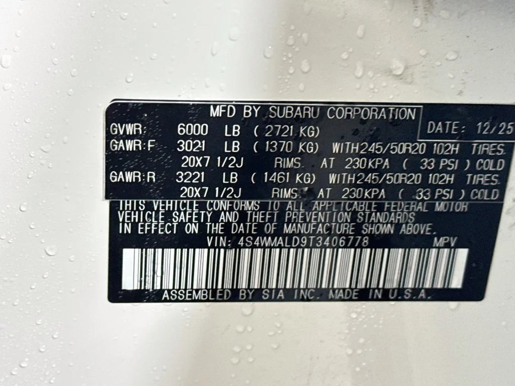 Certified Used 2026 White Subaru Onyx Edition Touring image 44