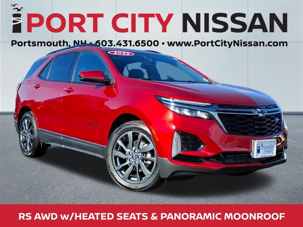 Used 2022 Cherry Red Chevrolet RS AWD W/PANORAMIC SUNROOF image 1