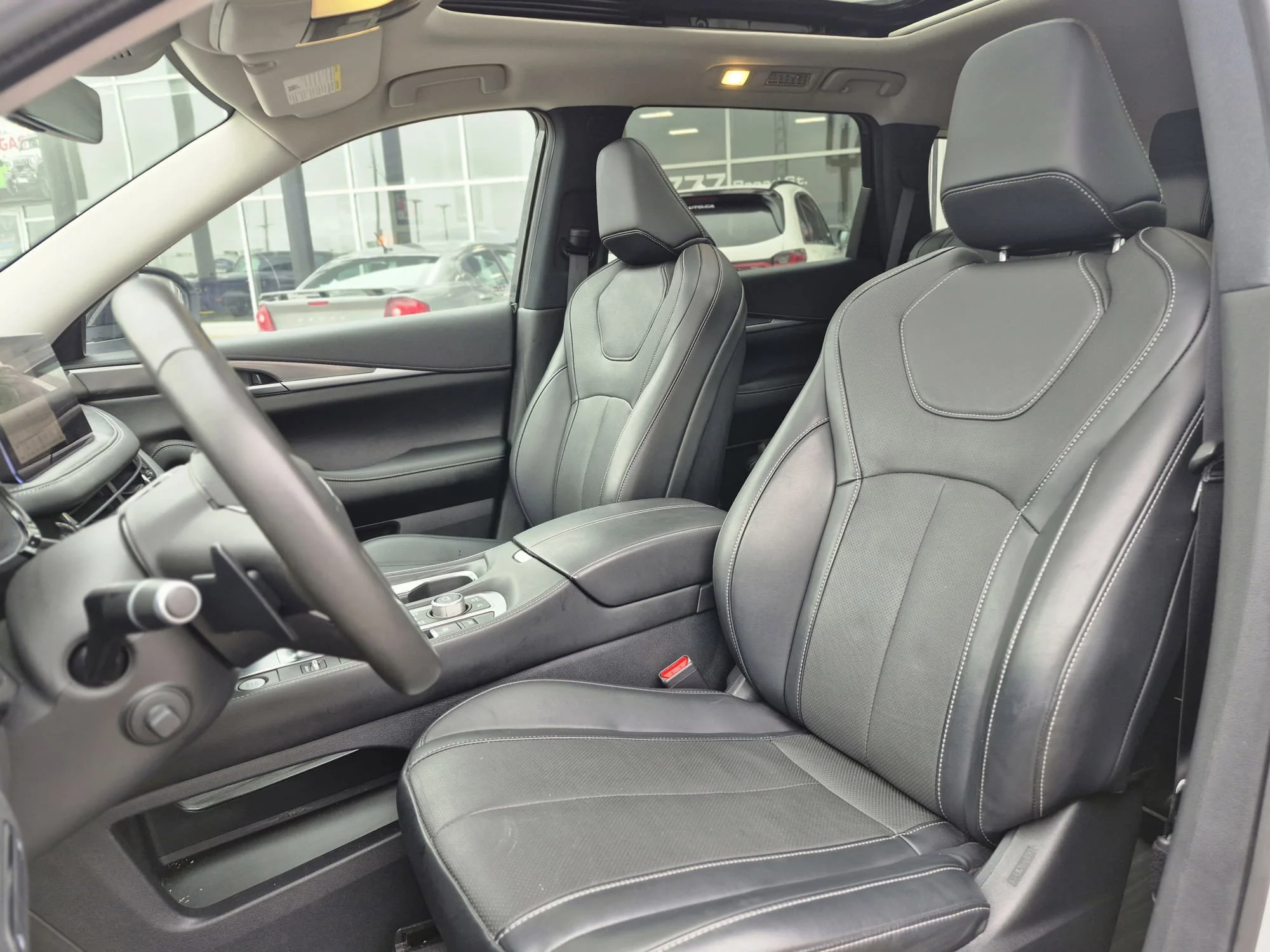 Certified Used 2023 Liquid Platinum Metallic INFINITI Luxe AWD*7 Pass | Adapt Cruise | Remote Start | Nav | 360 Cam | Htd Leather | Pano Roof | Htd Wheel image 7