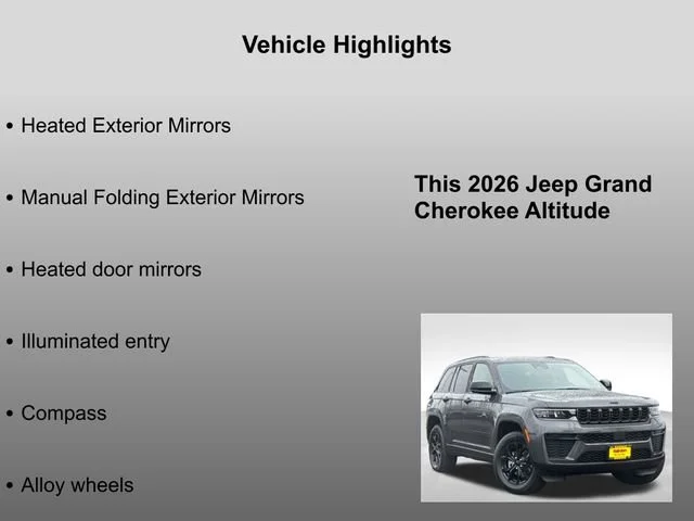 New 2026 Baltic Gray Metallic Clear-Coat Exterior Paint Jeep Altitude image 10