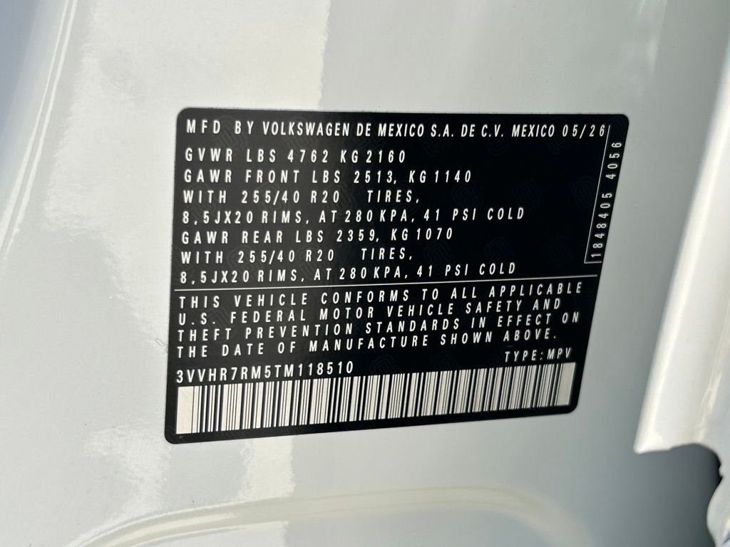 New 2026 White/off-white Volkswagen SE R-Line Black image 53