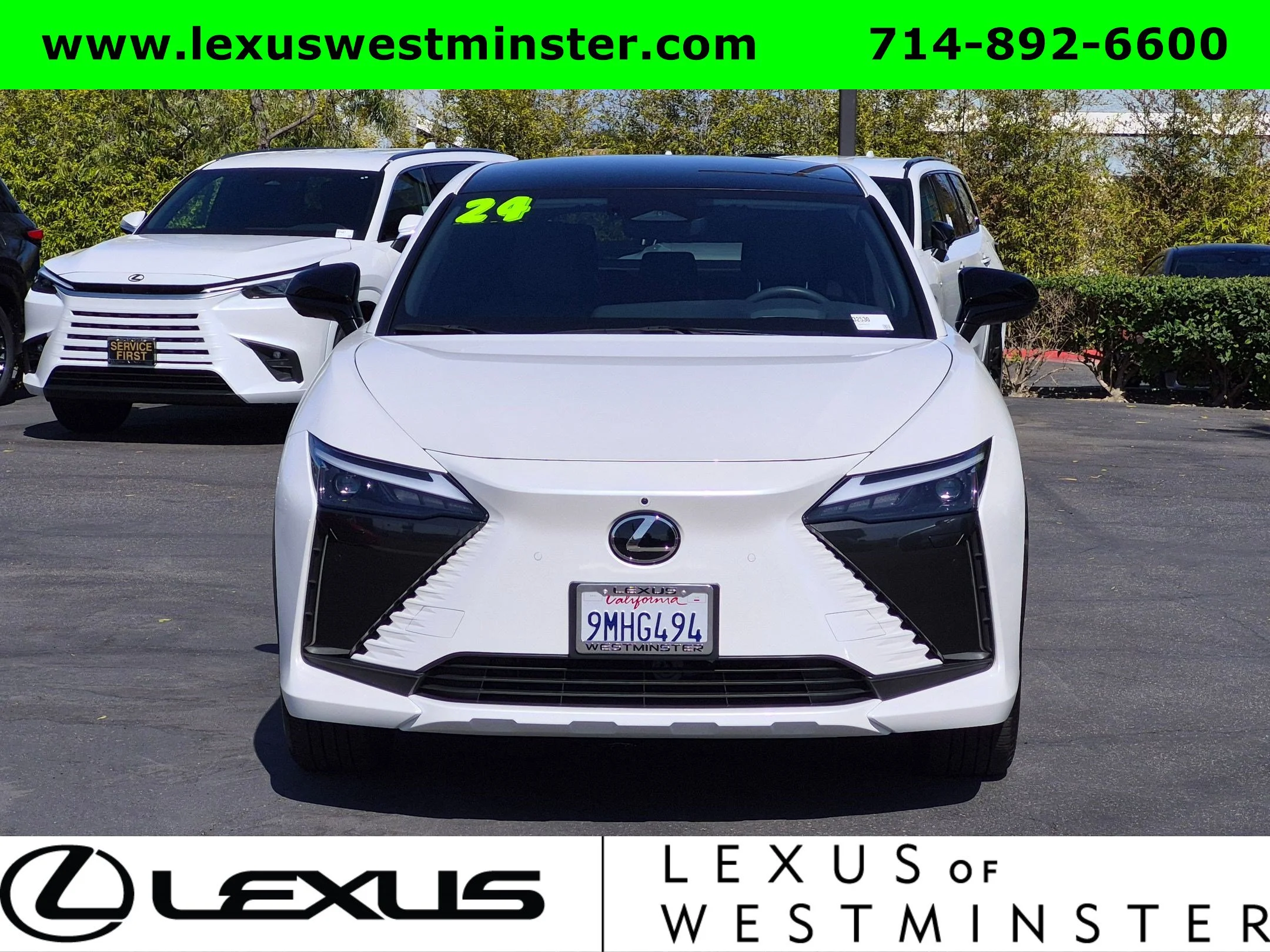 Certified 2024 Lexus RZ Premium with VIN JTJABABB6RA002150 for sale in Westminster, CA