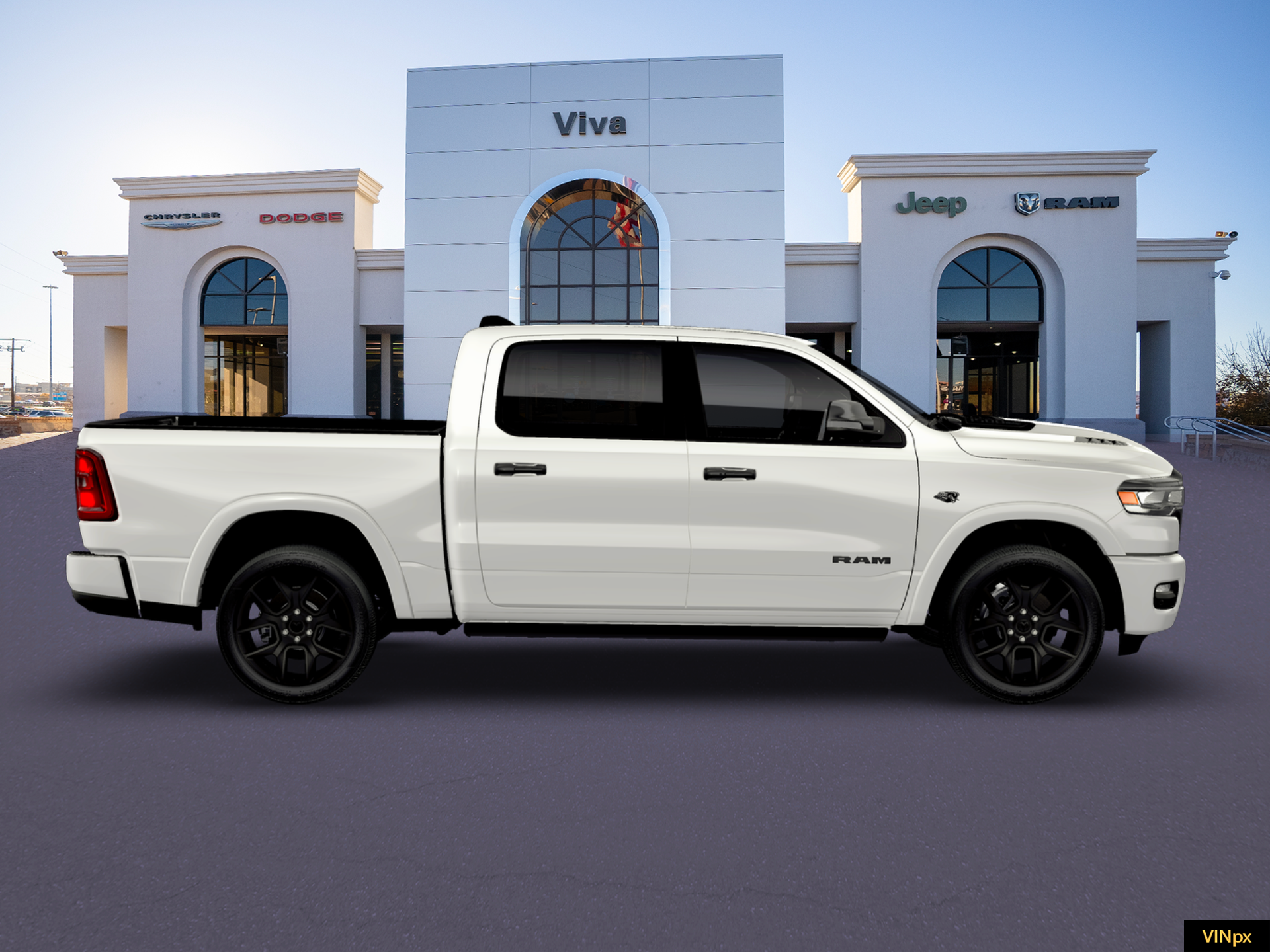 New 2026 Bright White Clear-Coat Exterior Paint RAM Laramie image 9