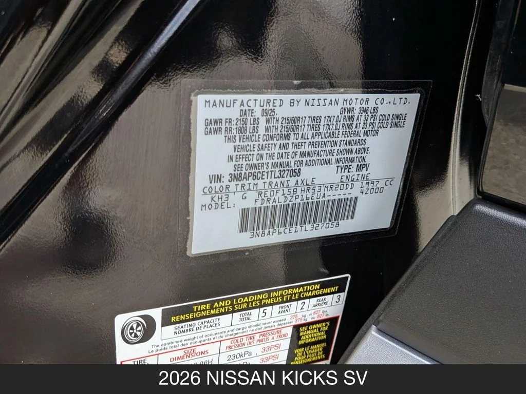 Used 2026 Black Nissan SV image 24