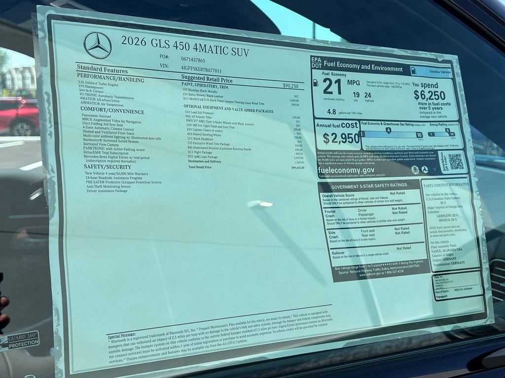 New 2026 Obsidian Black Metallic Mercedes-Benz GLS 450 image 39