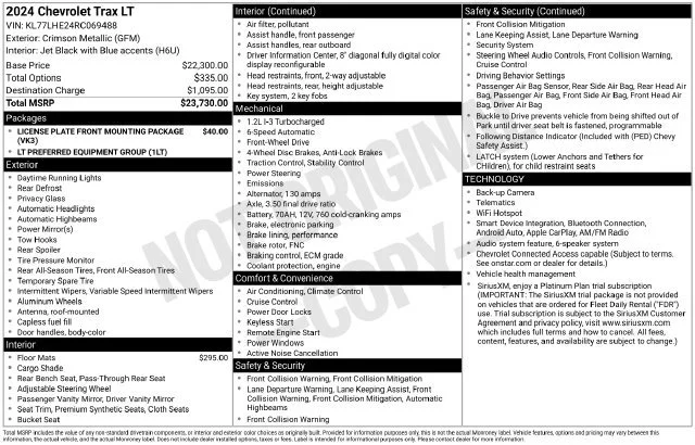 Used 2024 Crimson Metallic Chevrolet LT image 6