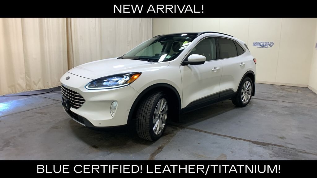 Certified Used 2022 White Metallic Ford Titanium image 7
