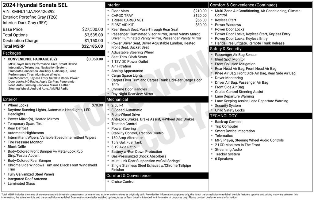 Used 2024 Gray Hyundai SEL image 6