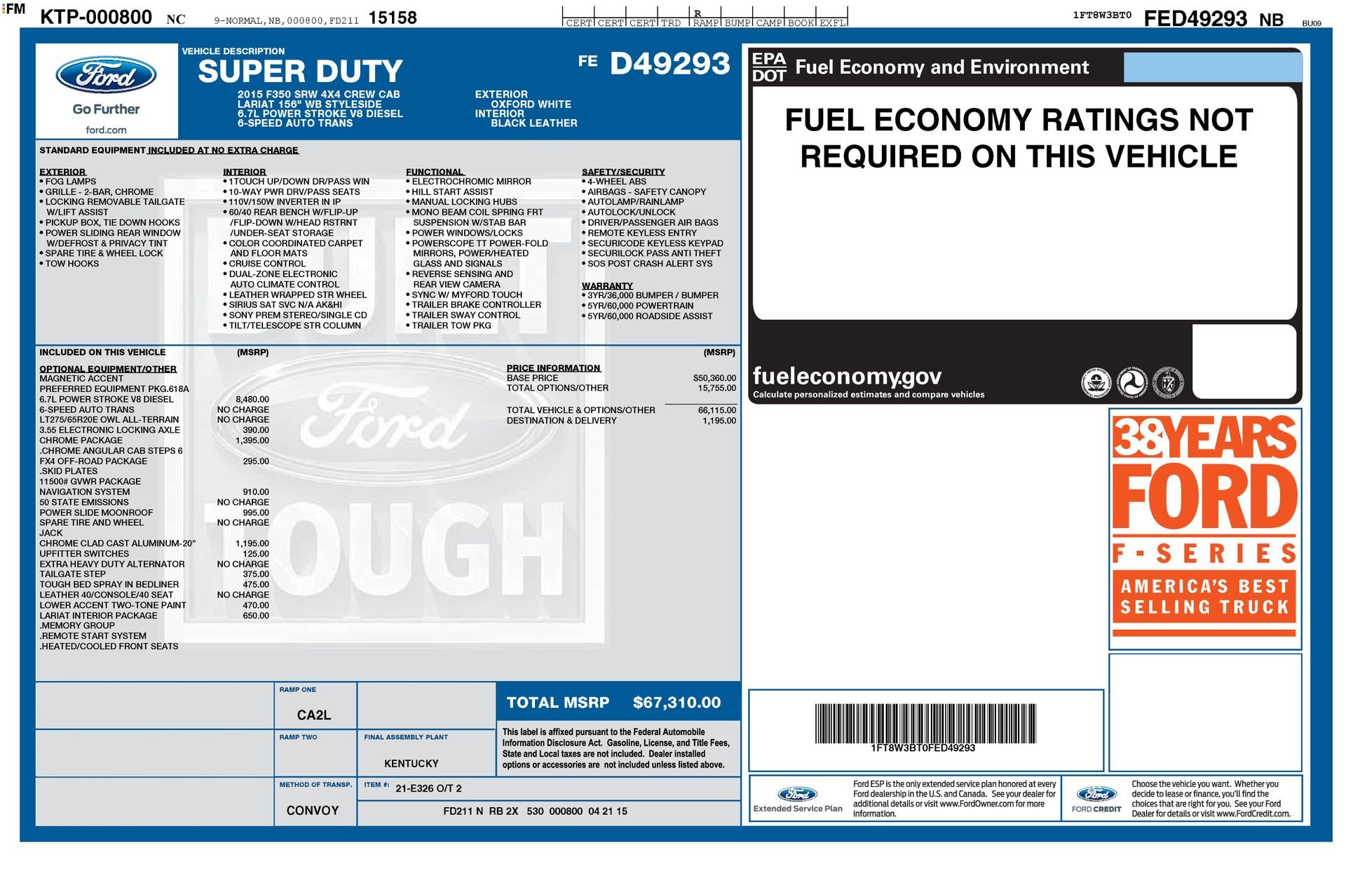 2015 Ford F-350 Lariat 4x4 Crew Cab 172-In SRW's photo