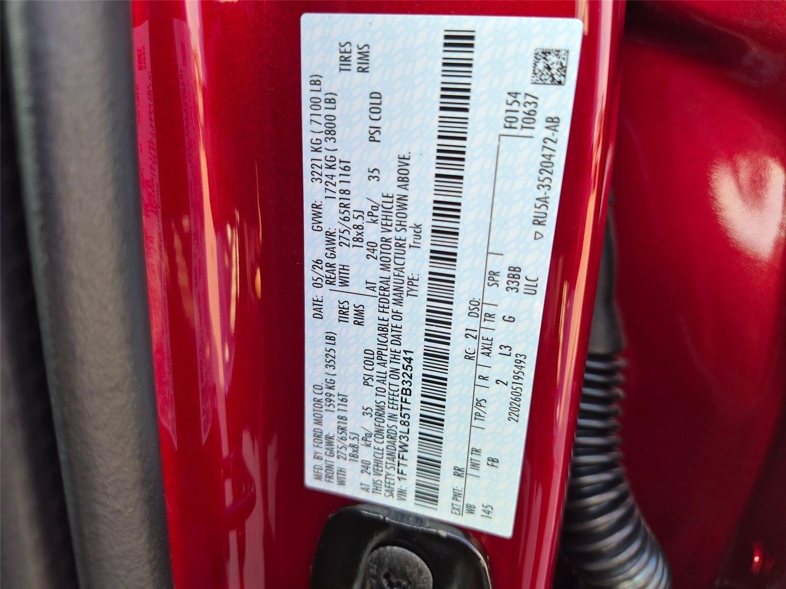 New 2026 Ruby Red Metallic Tinted Clearcoat Ford XLT image 36