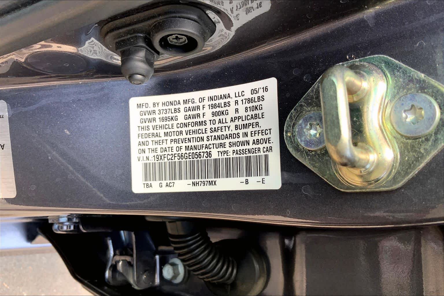 Used 2016 Modern Steel Metallic Honda LX image 31