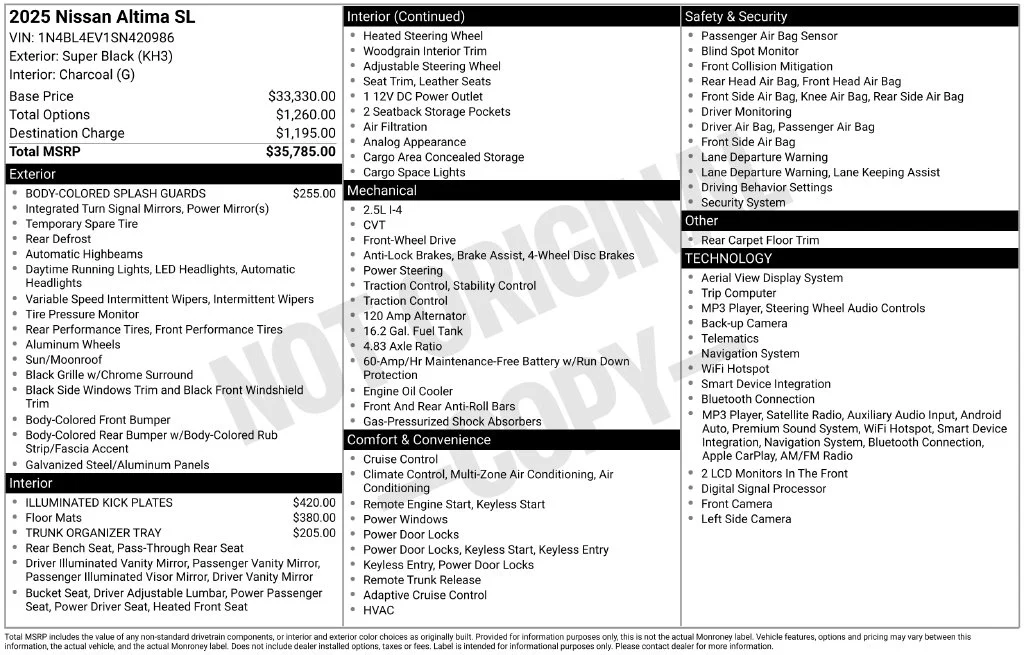 Certified Used 2025 Black Nissan 2.5 SL image 14