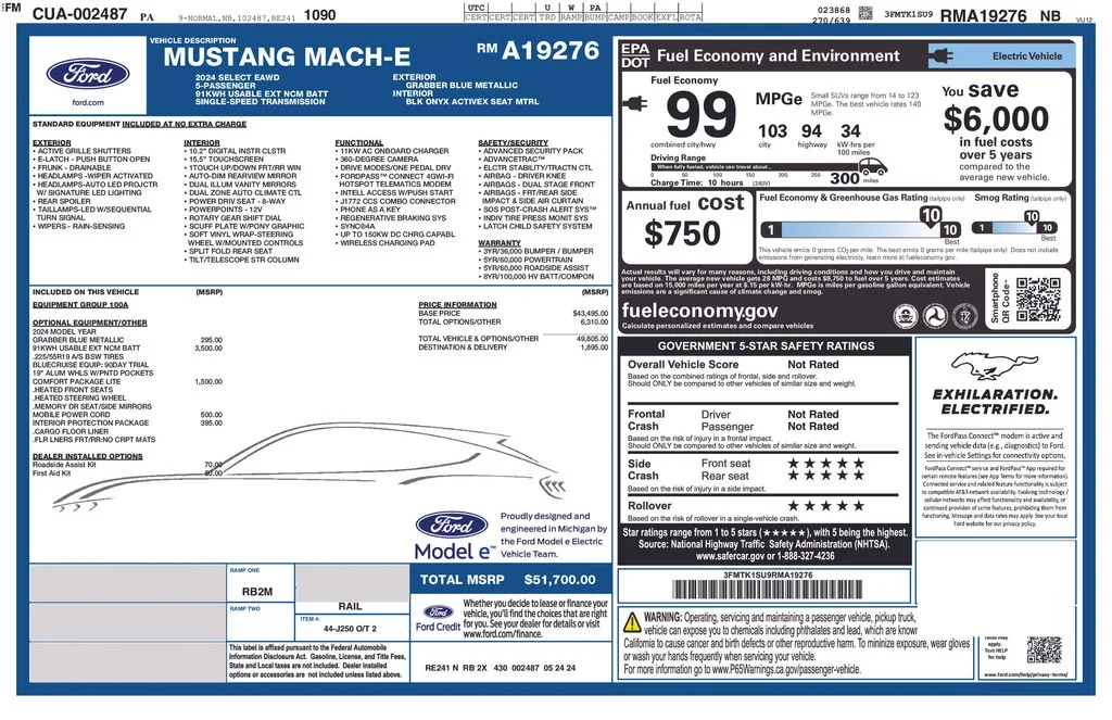 Used 2024 Grabber Blue Ford Select image 2