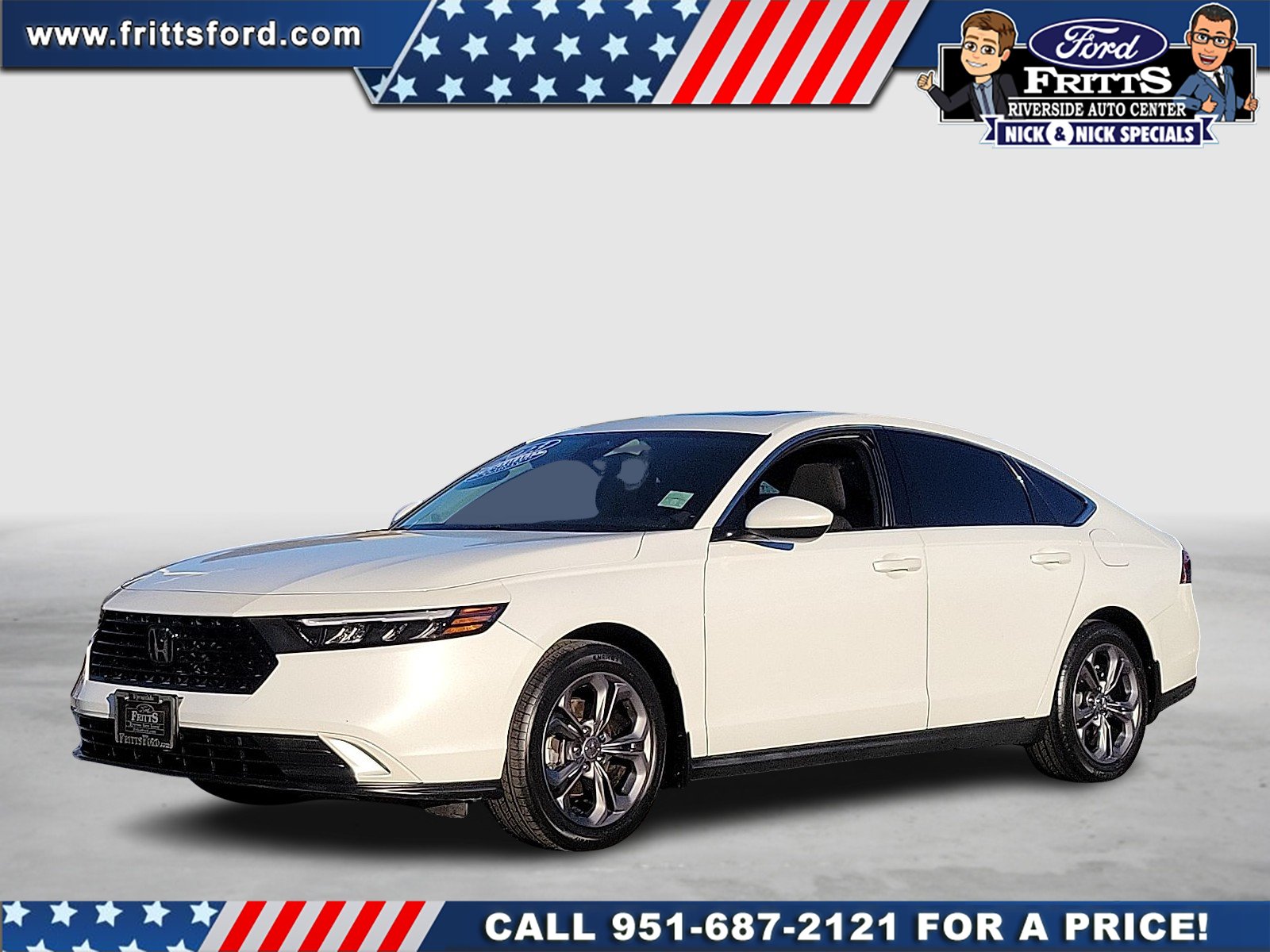 Certified Used 2023 Platinum White Pearl Honda EX image 1