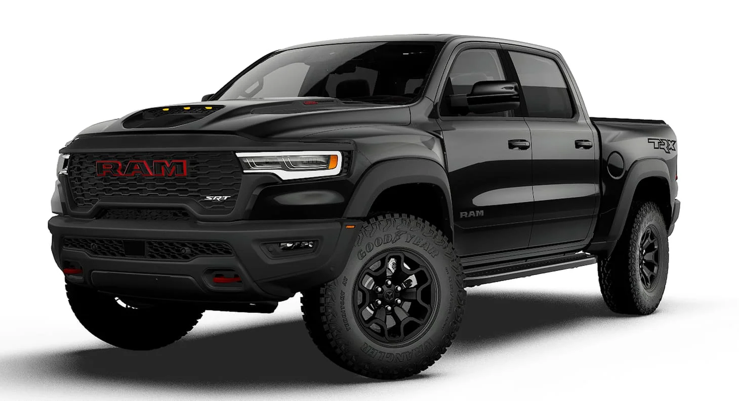 New 2027 Diamond Black Crystal Pearl-Coat Exterior Paint RAM TRX image 1