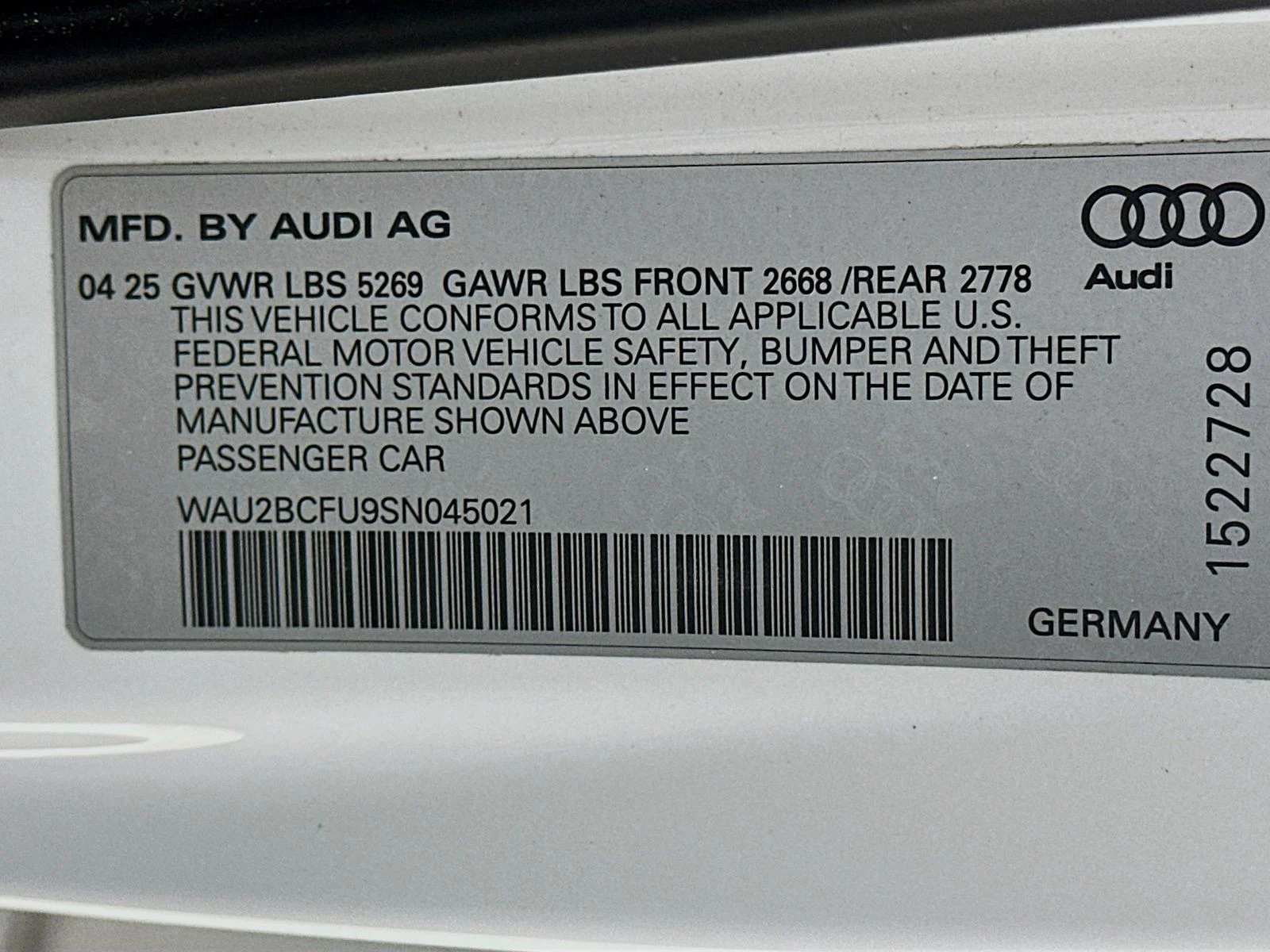 Used 2025 White Audi  image 48