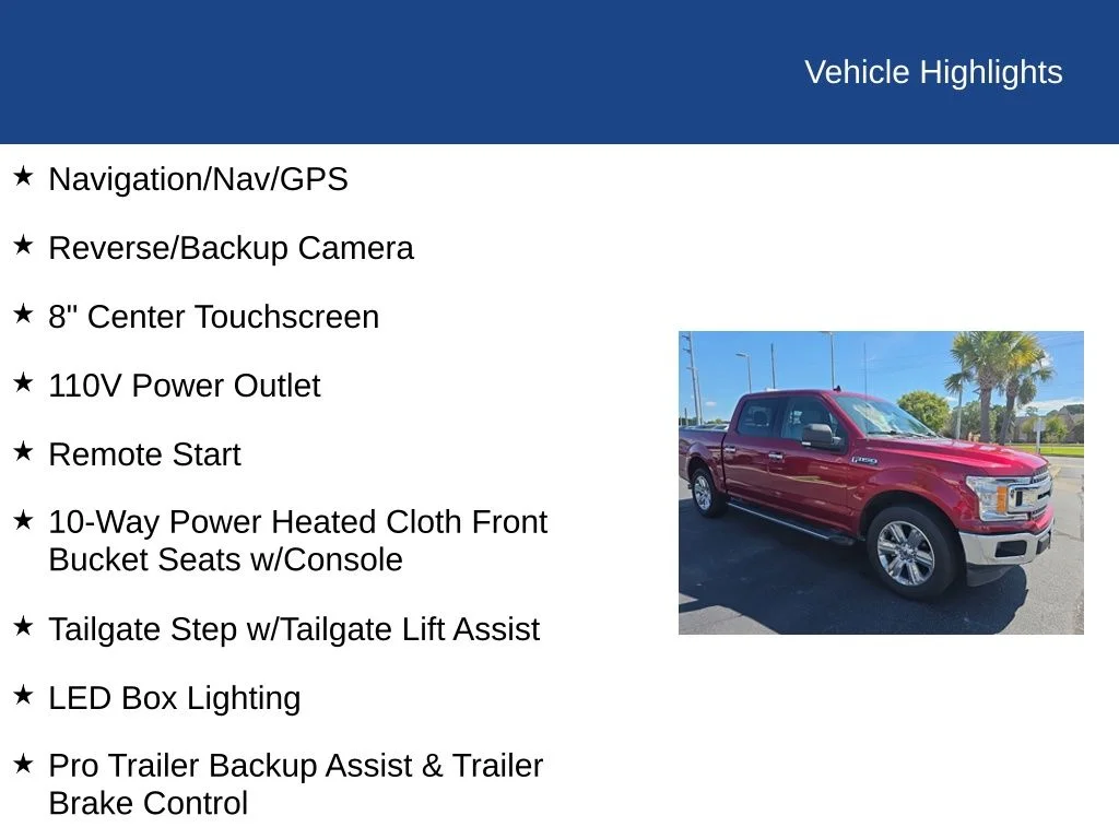 Used 2019 Ruby Red Metallic Tinted Clearcoat Ford XLT image 21