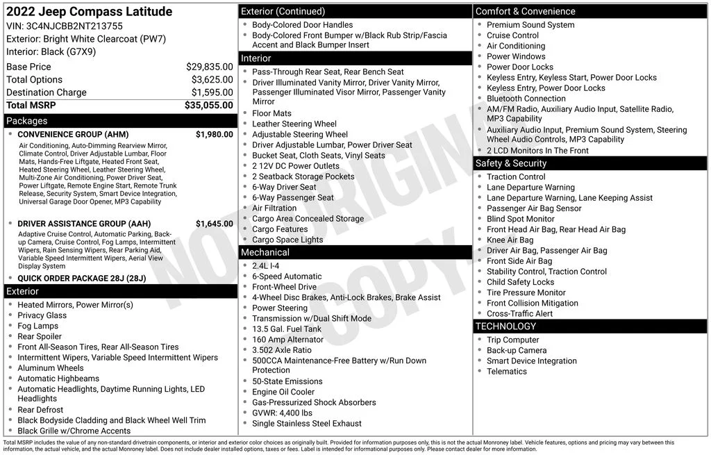 Used 2022 White Jeep Latitude image 17