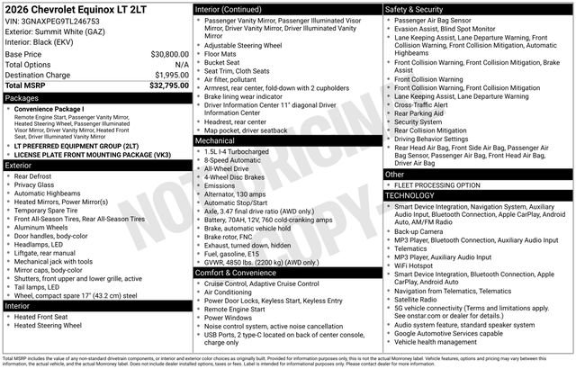 Used 2026 White Chevrolet LT image 28