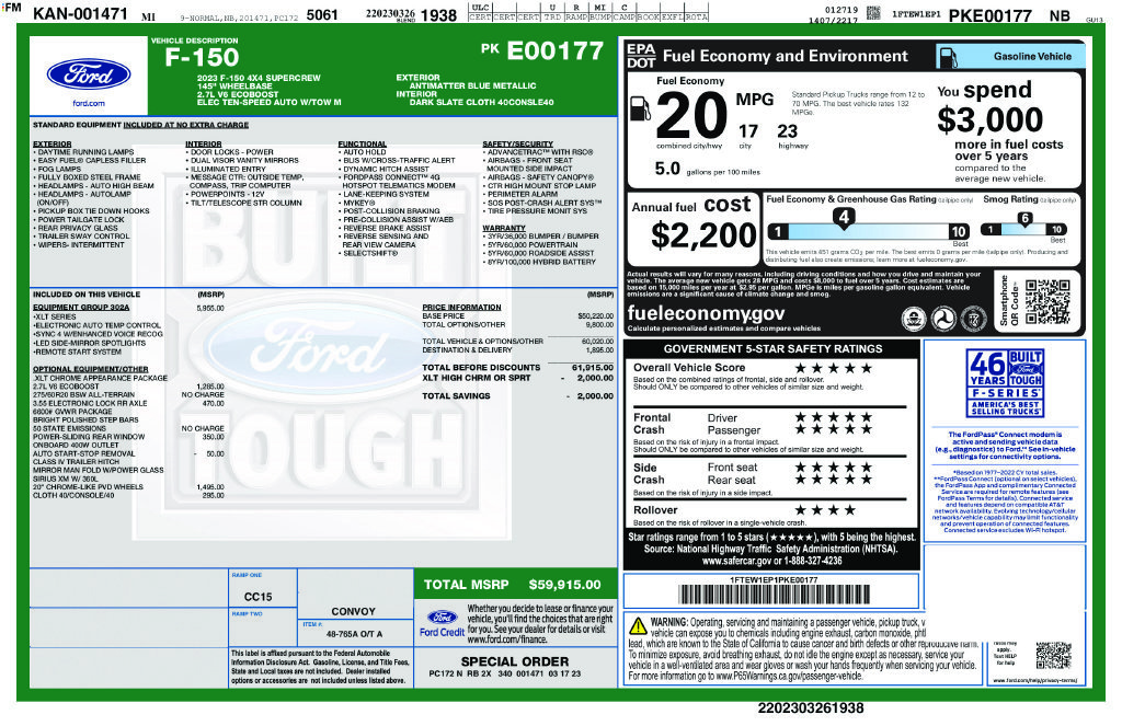 Used 2023 Blue Ford XLT image 29