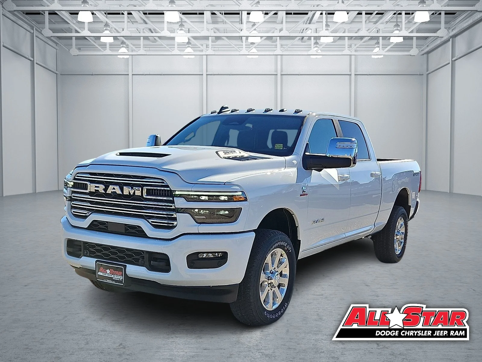 New 2026 Bright White Ram LARAMIE CREW CAB 4X4 6