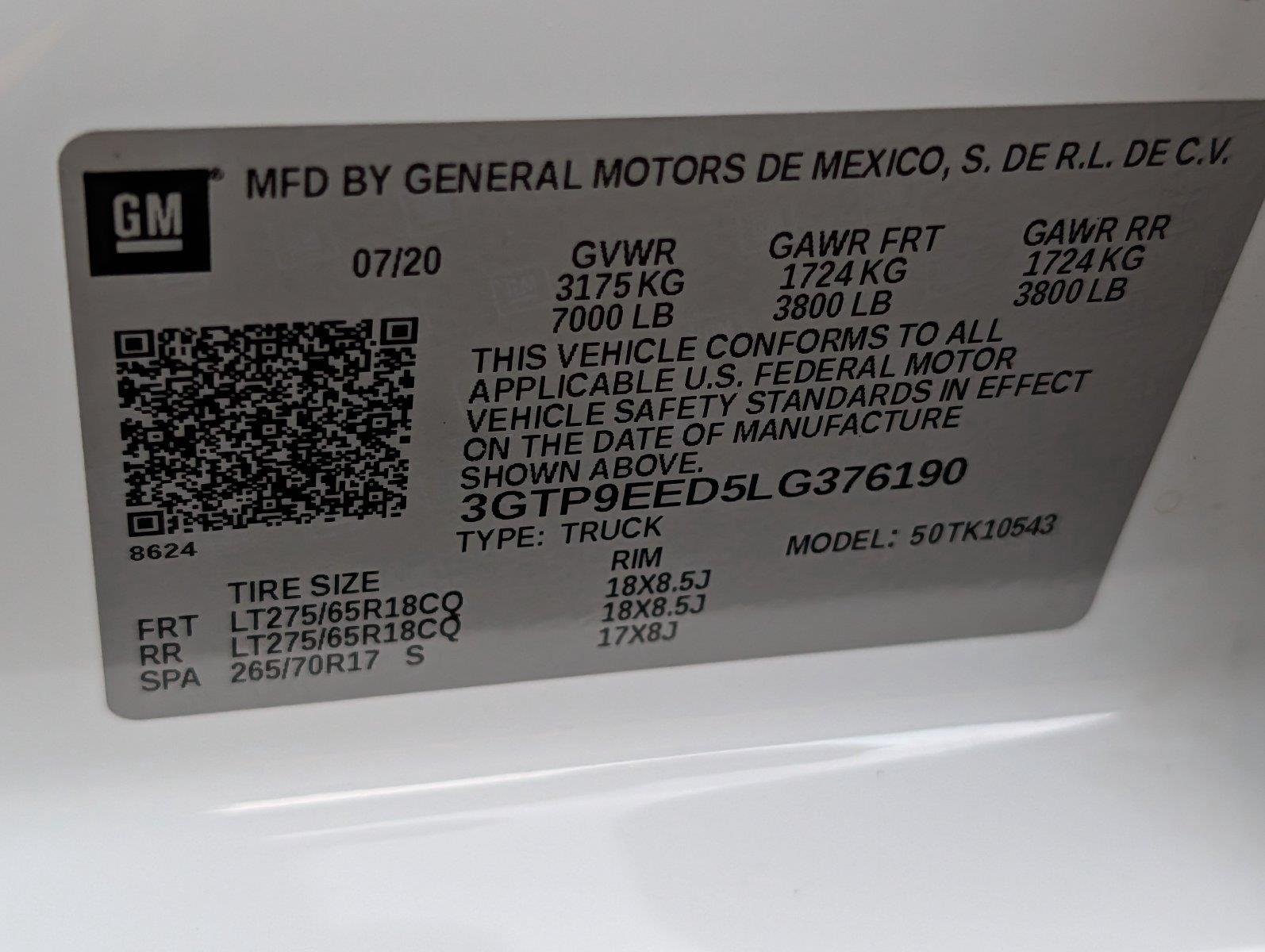 Used 2020 SUMMIT WHITE GMC AT4 image 41