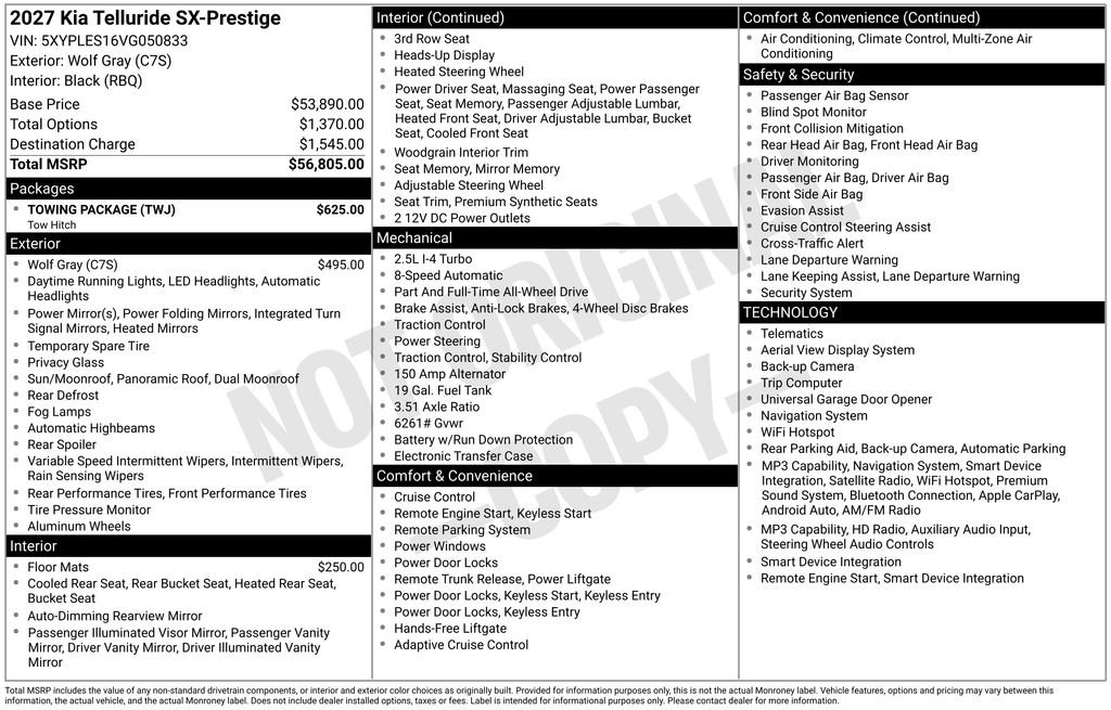 New 2027 Gray Kia SX-Prestige image 6