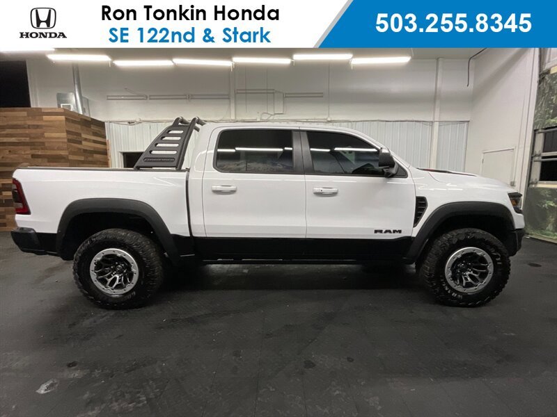 Used 2021 Bright White Clearcoat Ram TRX image 3