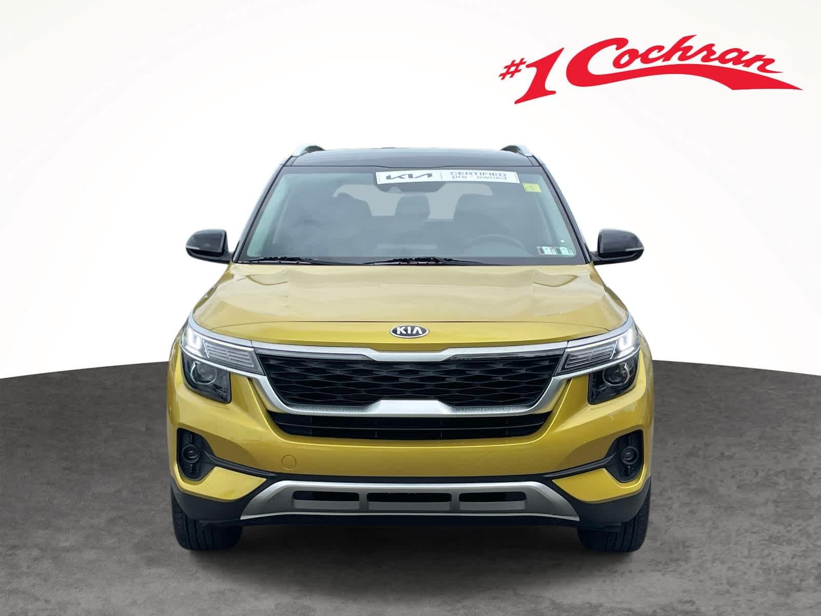Certified Used 2021 Starbright Yellow/Black Roof Kia S image 17
