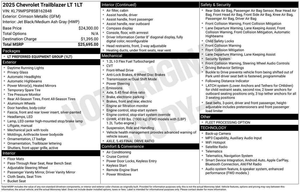 Used 2025 Red Chevrolet LT image 6