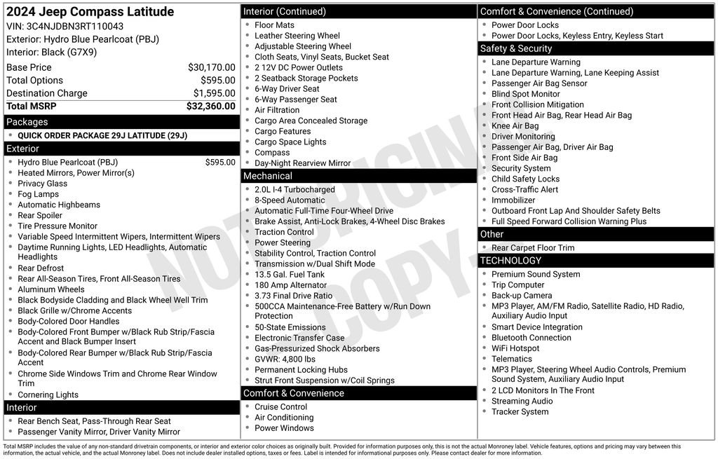 Used 2024 Blue Jeep Latitude image 20