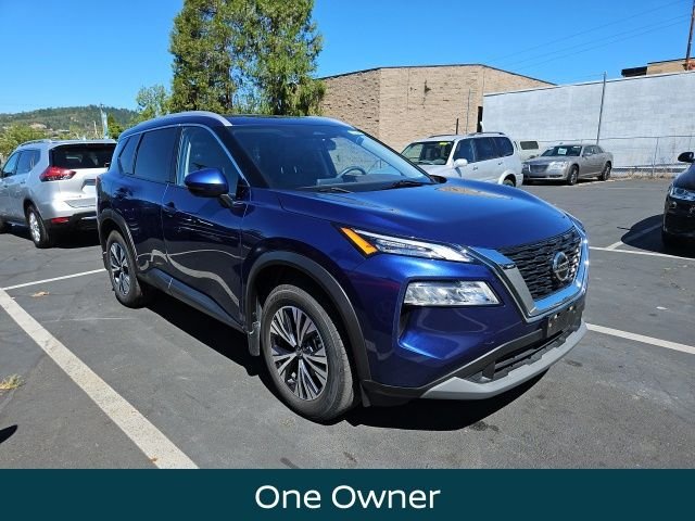 Certified Used 2021 Blue Nissan SV image 2