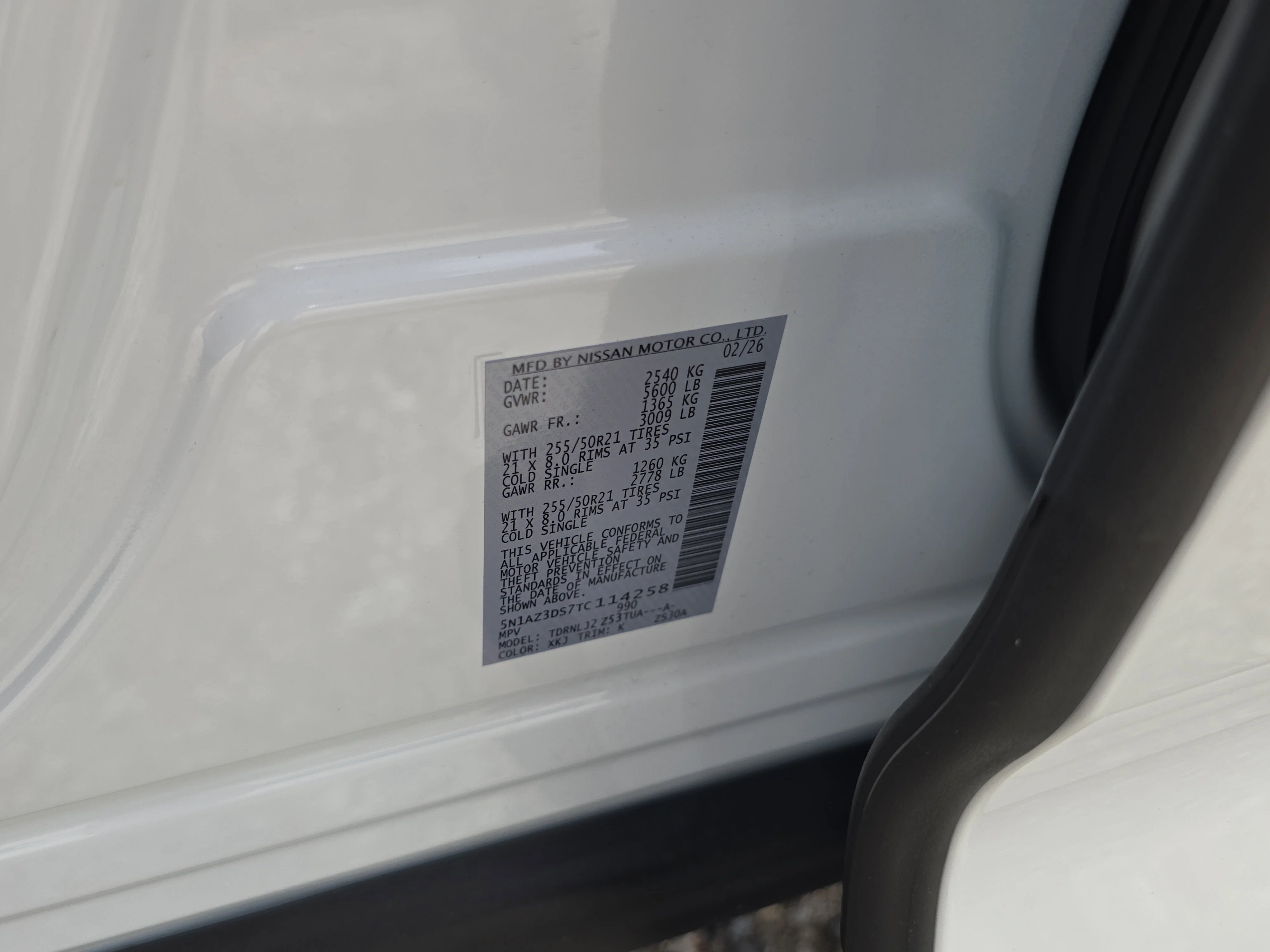 New 2026 Everest White Pearl TriCoat / Super Black Two-tone Nissan Platinum image 34